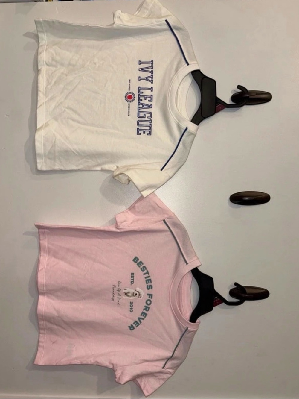 wonder nation White & Pink Ivy League and Besties Short-Sleeve Tees